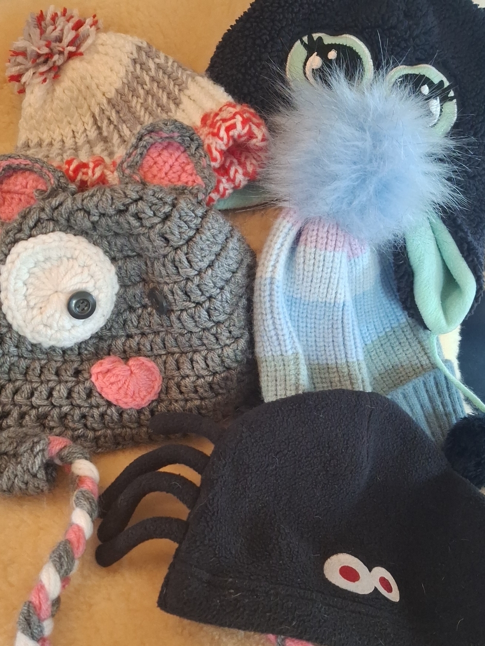 Old Navy Kids Multi-Color Plush & Knit Animal Hats